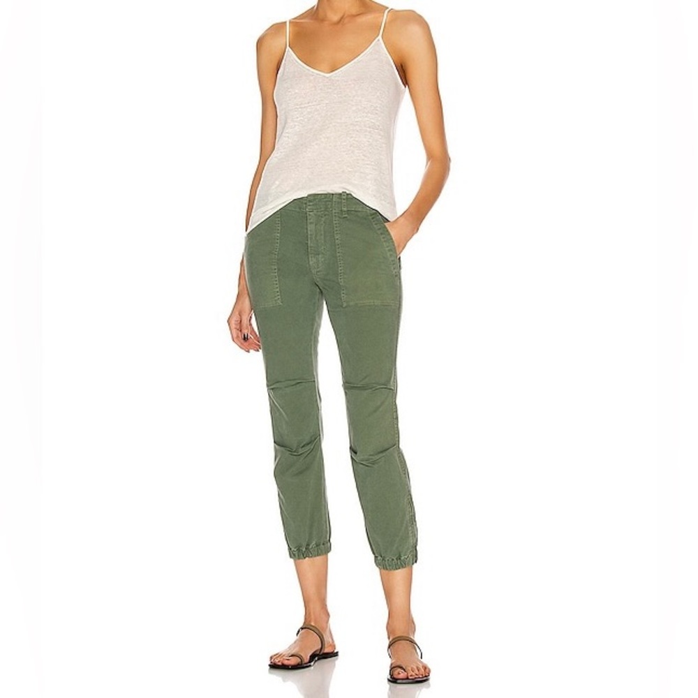 Nili Lotan Cropped Military Pant, Camo, Size 0